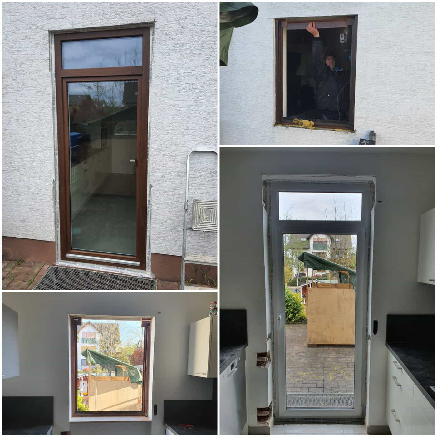 Terrassentür Montage, Mauer Durchbruch,Fenster Demontage